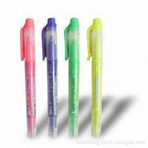 Highlighter Pens for Children Use, Made PP Material, with Double Ends